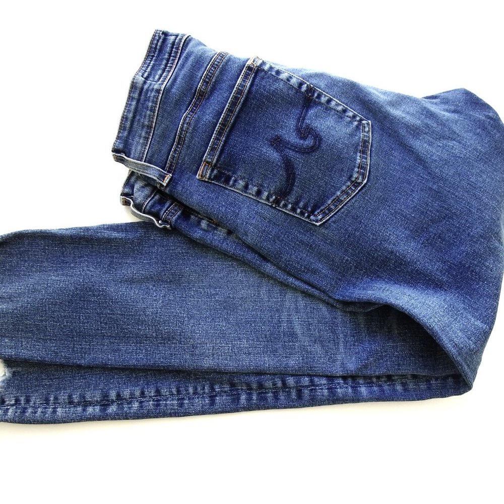 AG Skinny Ankle Jeans Frayed Hem Size 30R Pre Owned